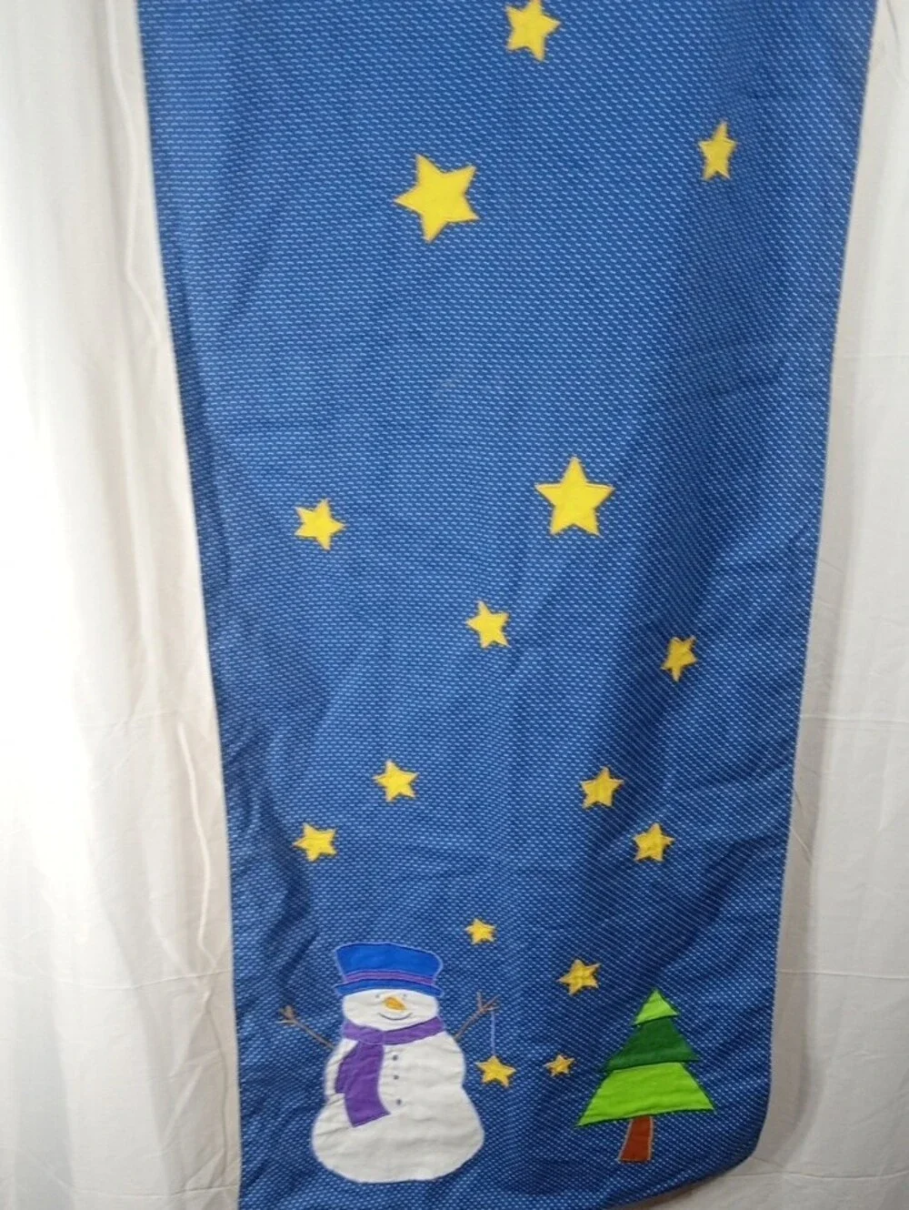 Festive Pumpkin and Snowman Table Runner Double Sided